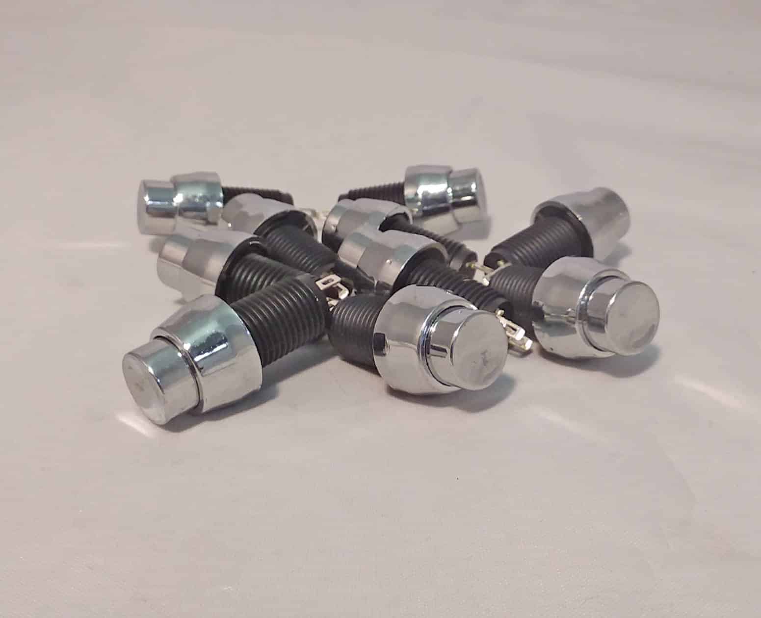 Chrome Push Button Switch 10 Pack